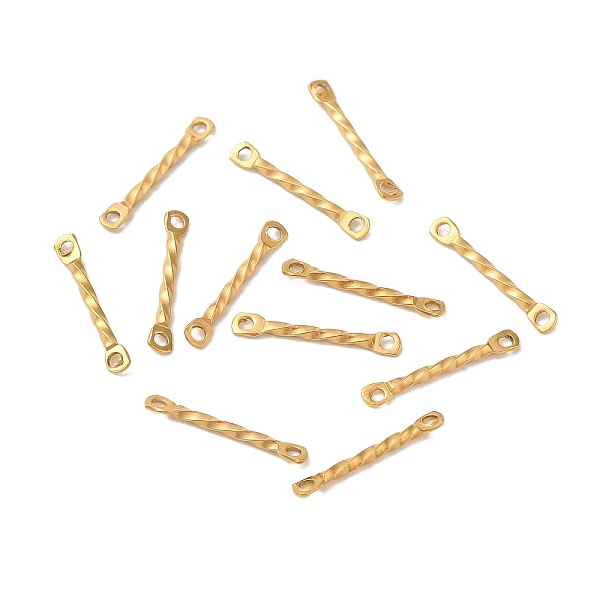 PandaHall Ion Plating(IP) 304 Stainless Steel Connector Charms, Twisted Bar, Real 18K Gold Plated, 15x2x1.2mm, Hole: 1mm 304 Stainless Steel...
PandaHall Ion Plating(IP) 304 Stainless Steel Connector Charms, Twisted Bar, Real 18K Gold Plated, 15x2x1.2mm, Hole: 1mm 304 Stainless Steel...