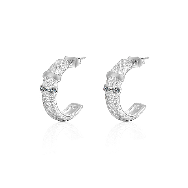 PandaHall 304 Stainless Steel Rhinestone Arch Stud Earrings, Half Hoop Earrings, Stainless Steel Color, 18x6mm Rhinestone Arch Clear
PandaHall 304 Stainless Steel Rhinestone Arch Stud Earrings, Half Hoop Earrings, Stainless Steel Color, 18x6mm Rhinestone Arch Clear