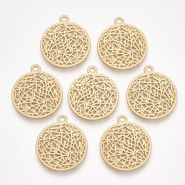 PandaHall Smooth Surface Alloy Pendants, Flat Round, Matte Gold Color, 25x22x1.5mm, Hole: 2mm Alloy Flat Round
PandaHall Smooth Surface Alloy Pendants, Flat Round, Matte Gold Color, 25x22x1.5mm, Hole: 2mm Alloy Flat Round