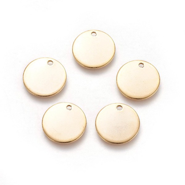 PandaHall 304 Stainless Steel Charms, Flat Round, Stamping Blank Tag, Golden, 15x1mm, Hole: 1.6mm 304 Stainless Steel Flat Round
PandaHall 304 Stainless Steel Charms, Flat Round, Stamping Blank Tag, Golden, 15x1mm, Hole: 1.6mm 304 Stainless Steel Flat Round