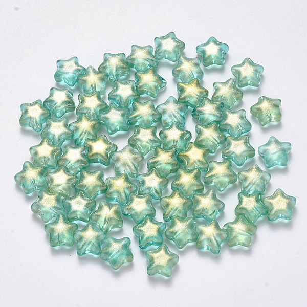 PandaHall Spray Painted Glass Beads, with Glitter Powder, Star, Light Green, 8x8.5x4mm, Hole: 1mm Glass Star Green
PandaHall Spray Painted Glass Beads, with Glitter Powder, Star, Light Green, 8x8.5x4mm, Hole: 1mm Glass Star Green