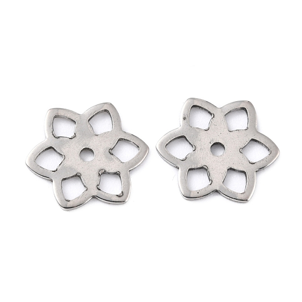 PandaHall 201 Stainless Steel Charms, Flower, Stainless Steel Color, 14x14x0.8mm, Hole: 1.5mm 201 Stainless Steel Flower
PandaHall 201 Stainless Steel Charms, Flower, Stainless Steel Color, 14x14x0.8mm, Hole: 1.5mm 201 Stainless Steel Flower
