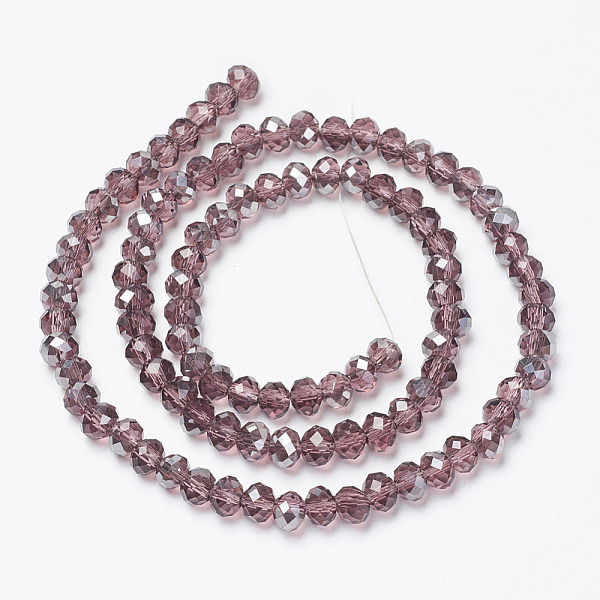PandaHall Electroplate Transparent Glass Beads Strands, Half Gray Plated, Faceted, Rondelle, Rosy Brown, 4x3mm, Hole: 0.4mm, about...
PandaHall Electroplate Transparent Glass Beads Strands, Half Gray Plated, Faceted, Rondelle, Rosy Brown, 4x3mm, Hole: 0.4mm, about...