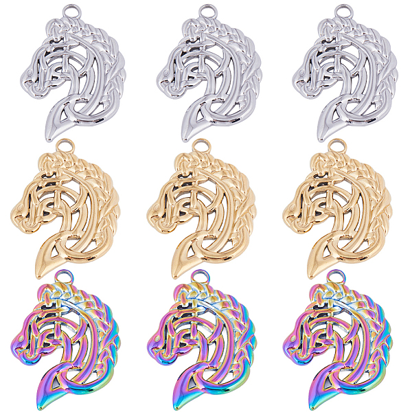 PandaHall SUNNYCLUE 12Pcs 3 Colors 201 Stainless Steel Pendants, Horse Head Charms, Mixed Color, 32x22x2mm, Hole: 2mm, 4pcs/color 201...
PandaHall SUNNYCLUE 12Pcs 3 Colors 201 Stainless Steel Pendants, Horse Head Charms, Mixed Color, 32x22x2mm, Hole: 2mm, 4pcs/color 201...