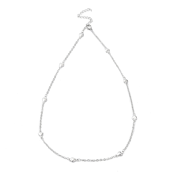 PandaHall 304 Stainless Steel Heart Link Chain Necklace, Stainless Steel Color, 17.83 inch(45.3cm) 304 Stainless Steel
PandaHall 304 Stainless Steel Heart Link Chain Necklace, Stainless Steel Color, 17.83 inch(45.3cm) 304 Stainless Steel