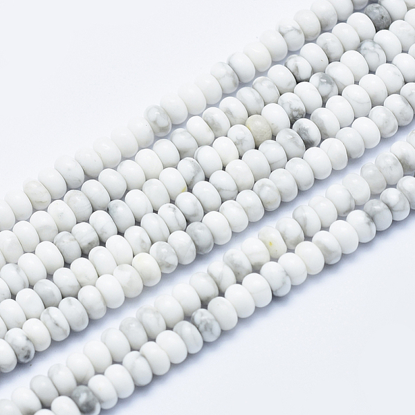 PandaHall Natural Howlite Beads Strands, Rondelle, 4~4.5x2~3mm, Hole: 1mm, about 160pcs/strand, 15.7 inch(40cm) Howlite Rondelle
PandaHall Natural Howlite Beads Strands, Rondelle, 4~4.5x2~3mm, Hole: 1mm, about 160pcs/strand, 15.7 inch(40cm) Howlite Rondelle