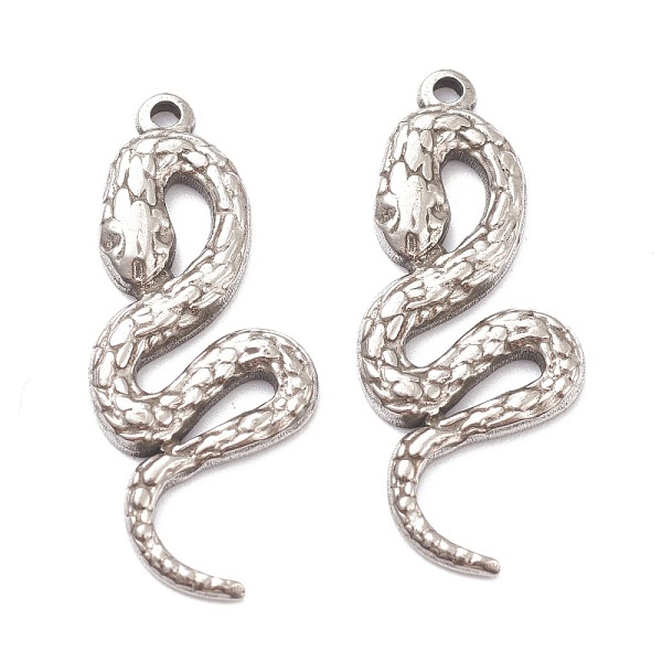 PandaHall 304 Stainless Steel Pendants, Snake, Stainless Steel Color, 27x12x2mm, Hole: 1.2mm 304 Stainless Steel Snake
PandaHall 304 Stainless Steel Pendants, Snake, Stainless Steel Color, 27x12x2mm, Hole: 1.2mm 304 Stainless Steel Snake