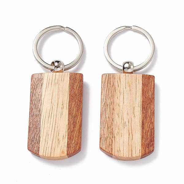PandaHall Wooden Keychain, with Stainless Steel Key Rings, Rectangle, Bisque, 8.3cm Wood Rectangle Orange
PandaHall Wooden Keychain, with Stainless Steel Key Rings, Rectangle, Bisque, 8.3cm Wood Rectangle Orange