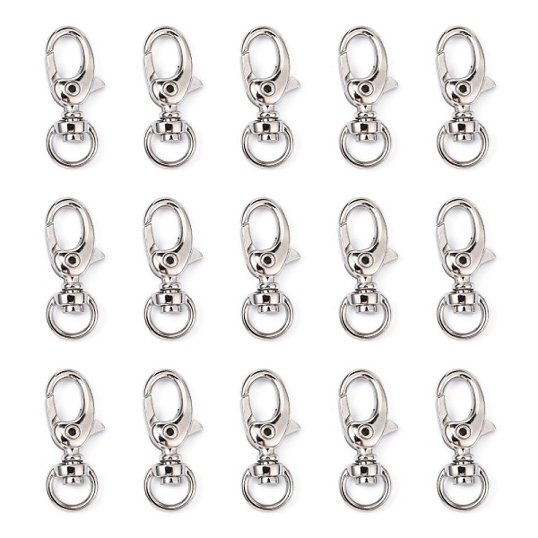 PandaHall Iron Swivel Lobster Claw Clasps, Swivel Snap Hook, Platinum, 33x14x6mm, 33x14x6mm, Hole: 6.5x10mm Iron
PandaHall Iron Swivel Lobster Claw Clasps, Swivel Snap Hook, Platinum, 33x14x6mm, 33x14x6mm, Hole: 6.5x10mm Iron