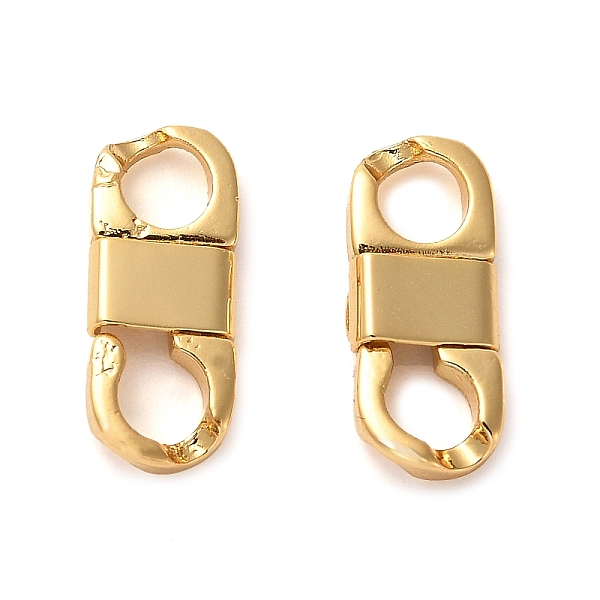 PandaHall Rack Plating Brass Fold Over Clasps, 8 Shaped, Real 18K Gold Plated, 16x7x3mm, Hole: 4mm Brass
PandaHall Rack Plating Brass Fold Over Clasps, 8 Shaped, Real 18K Gold Plated, 16x7x3mm, Hole: 4mm Brass