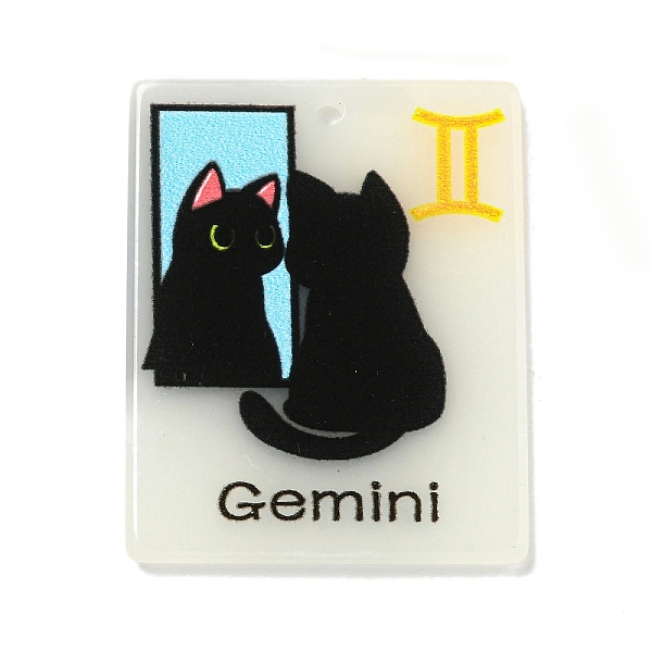 PandaHall Acrylic Pendants, Constellation Cat, Gemini, 34x27x2.5mm, Hole: 2mm Acrylic Gemini Black
PandaHall Acrylic Pendants, Constellation Cat, Gemini, 34x27x2.5mm, Hole: 2mm Acrylic Gemini Black