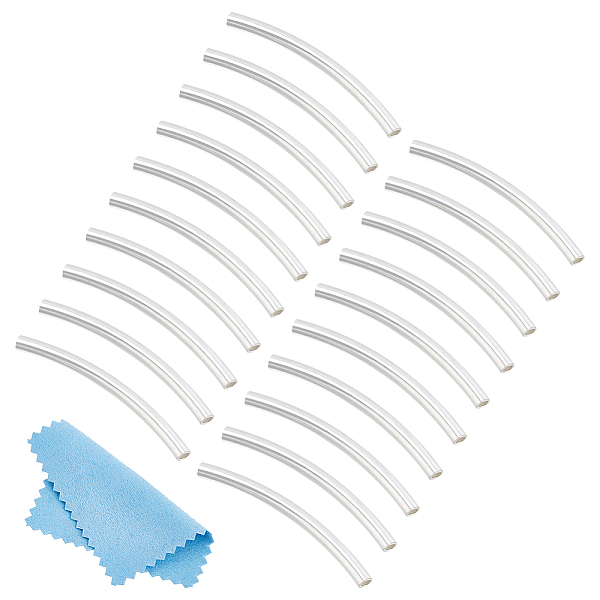 PandaHall BENECREAT 20 PCS 925 Sterling Silver Curved Tube Beads, 0.79x0.06inch Smooth Faceted Tube Beads, Silver Curved Tubular Beads for...
PandaHall BENECREAT 20 PCS 925 Sterling Silver Curved Tube Beads, 0.79x0.06inch Smooth Faceted Tube Beads, Silver Curved Tubular Beads for...