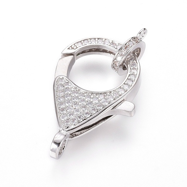 PandaHall Brass Micro Pave Cubic Zirconia Lobster Claw Clasps, with Bail Beads/Tube Bails, Clear, Platinum, Clasp: 26x17x5.5mm, Hole: 3mm...
PandaHall Brass Micro Pave Cubic Zirconia Lobster Claw Clasps, with Bail Beads/Tube Bails, Clear, Platinum, Clasp: 26x17x5.5mm, Hole: 3mm...