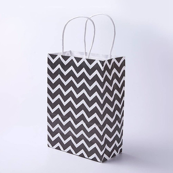 PandaHall kraft Paper Bags, with Handles, Gift Bags, Shopping Bags, Rectangle, Wave Pattern, Black, 21x15x8cm Paper Others Black
PandaHall kraft Paper Bags, with Handles, Gift Bags, Shopping Bags, Rectangle, Wave Pattern, Black, 21x15x8cm Paper Others Black