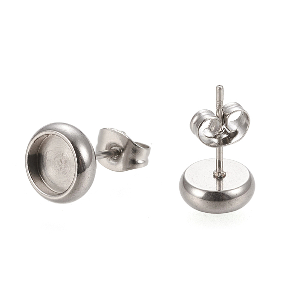 PandaHall 304 Stainless Steel Stud Earring Settings, with Ear Nuts, Flat Round, Stainless Steel Color, 8.5mm, Pin: 0.8mm, Tray: 6mm 304...
PandaHall 304 Stainless Steel Stud Earring Settings, with Ear Nuts, Flat Round, Stainless Steel Color, 8.5mm, Pin: 0.8mm, Tray: 6mm 304...