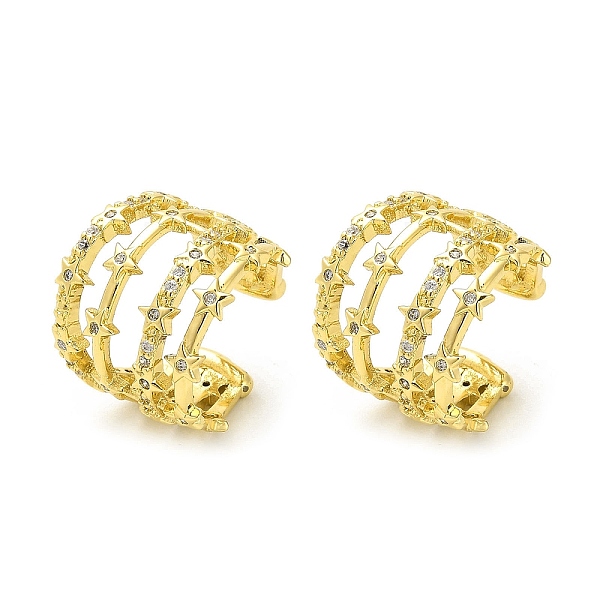 PandaHall Star Brass Cuff Earrings, with Clear Cubic Zirconia, Long-Lasting Plated, Lead Free & Cadmium Free, Real 18K Gold Plated...
PandaHall Star Brass Cuff Earrings, with Clear Cubic Zirconia, Long-Lasting Plated, Lead Free & Cadmium Free, Real 18K Gold Plated...