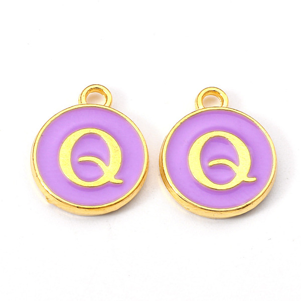 PandaHall Golden Plated Alloy Enamel Charms, Enamelled Sequins, Flat Round with Letter, Medium Purple, Letter.Q, 14x12x2mm, Hole: 1.5mm...
PandaHall Golden Plated Alloy Enamel Charms, Enamelled Sequins, Flat Round with Letter, Medium Purple, Letter.Q, 14x12x2mm, Hole: 1.5mm...