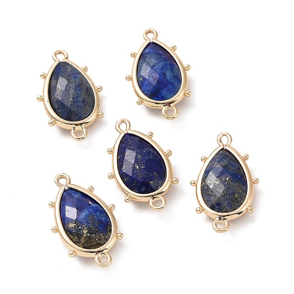PandaHall Natural Lapis Lazuli Connector Charms, with Golden Plated Brass Edge Loops, Faceted, Teardrop, 24x14.5x5mm, Hole: 1.2mm & 1.4mm...
PandaHall Natural Lapis Lazuli Connector Charms, with Golden Plated Brass Edge Loops, Faceted, Teardrop, 24x14.5x5mm, Hole: 1.2mm & 1.4mm...