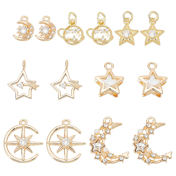 PandaHall ARRICRAFT Alloy & Brass Cubic Zirconia Charms, Mixed Shapes Charms, Golden, 10.5~20.5x7.5~15x2~5.5mm, hole: 1.2~3.3mm, 30pcs/box..., Clear
PandaHall ARRICRAFT Alloy & Brass Cubic Zirconia Charms, Mixed Shapes Charms, Golden, 10.5~20.5x7.5~15x2~5.5mm, hole: 1.2~3.3mm, 30pcs/box..., Clear