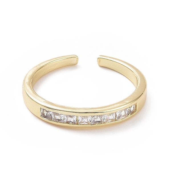 PandaHall Clear Cubic Zirconia Rectangle Open Cuff Ring, Brass Jewelry for Women, Golden, Inner Diameter: 18mm Brass+Cubic Zirconia Clear
PandaHall Clear Cubic Zirconia Rectangle Open Cuff Ring, Brass Jewelry for Women, Golden, Inner Diameter: 18mm Brass+Cubic Zirconia Clear