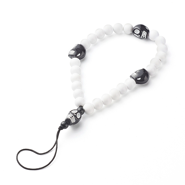 PandaHall Opaque Acrylic Beads Mobile Straps, with Craft Style Acrylic Skull Beads and Braided Nylon Thread, White, 18.5cm Acrylic White
PandaHall Opaque Acrylic Beads Mobile Straps, with Craft Style Acrylic Skull Beads and Braided Nylon Thread, White, 18.5cm Acrylic White