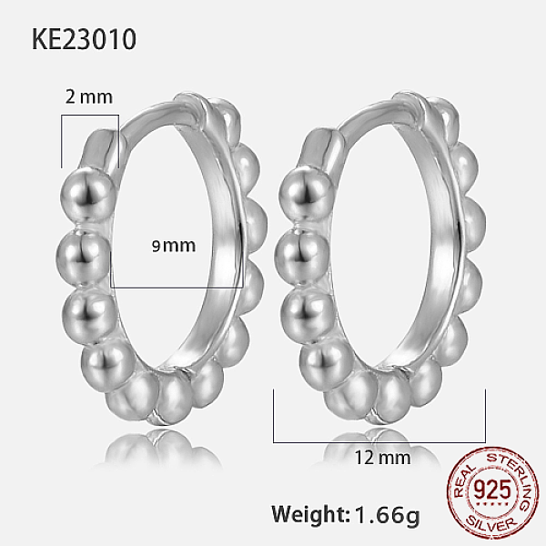 PandaHall Rhodium Plated 925 Sterling Silver Hoop Earrings, with S925 Stamp, Platinum, 12x2mm Sterling Silver Ring
PandaHall Rhodium Plated 925 Sterling Silver Hoop Earrings, with S925 Stamp, Platinum, 12x2mm Sterling Silver Ring