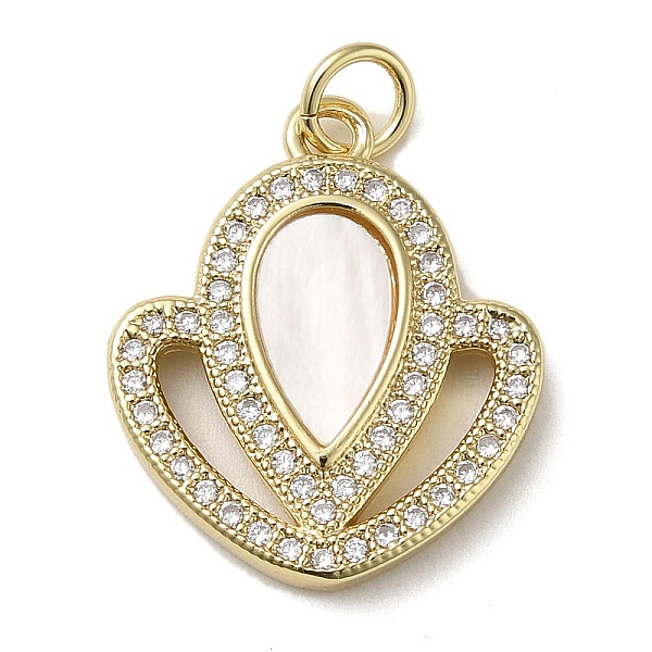 PandaHall Brass Micro Pave Cubic Zirconia Pendants, with Shell, Real 18K Gold Plated, 20x17x3mm, Hole: 3.4mm Brass+Cubic Zirconia+Shell..., Clear
PandaHall Brass Micro Pave Cubic Zirconia Pendants, with Shell, Real 18K Gold Plated, 20x17x3mm, Hole: 3.4mm Brass+Cubic Zirconia+Shell..., Clear
