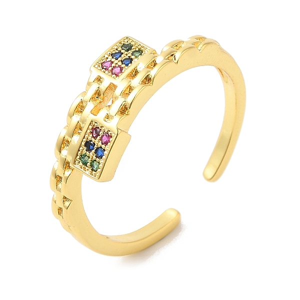 PandaHall Colorful Cubic Zirconia Rectangle Open Cuff Rings, Brass Jewelry for Women, Real 16K Gold Plated, US Size 8 1/2(18.5mm)...
PandaHall Colorful Cubic Zirconia Rectangle Open Cuff Rings, Brass Jewelry for Women, Real 16K Gold Plated, US Size 8 1/2(18.5mm)...