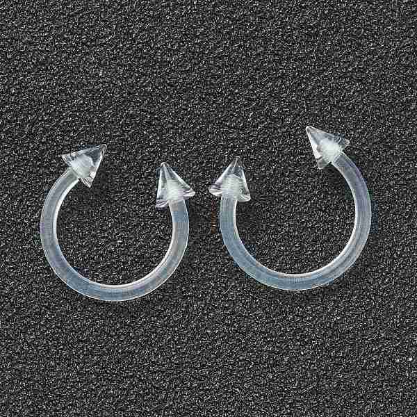 PandaHall Acrylic Circular/Horseshoe Barbell with Double Pointed End, Eyebrow Rings, Nose Septum Rings, Clear, 12x12x3mm, Pin: 18 Gauge(1mm)...
PandaHall Acrylic Circular/Horseshoe Barbell with Double Pointed End, Eyebrow Rings, Nose Septum Rings, Clear, 12x12x3mm, Pin: 18 Gauge(1mm)...