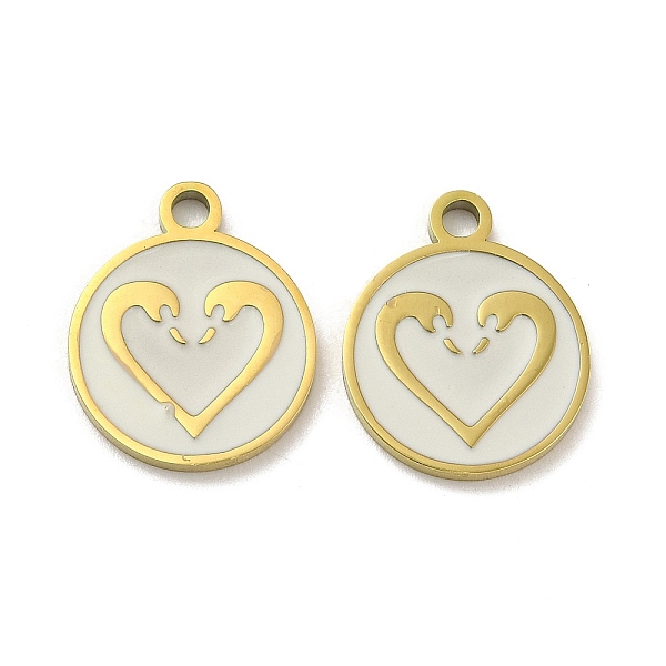 PandaHall Ion Plating(IP) 316L Surgical Stainless Steel Pendants, with Enamel, Real 18K Gold Plated, Flat Round with Heart Charm, Old Lace...
PandaHall Ion Plating(IP) 316L Surgical Stainless Steel Pendants, with Enamel, Real 18K Gold Plated, Flat Round with Heart Charm, Old Lace...