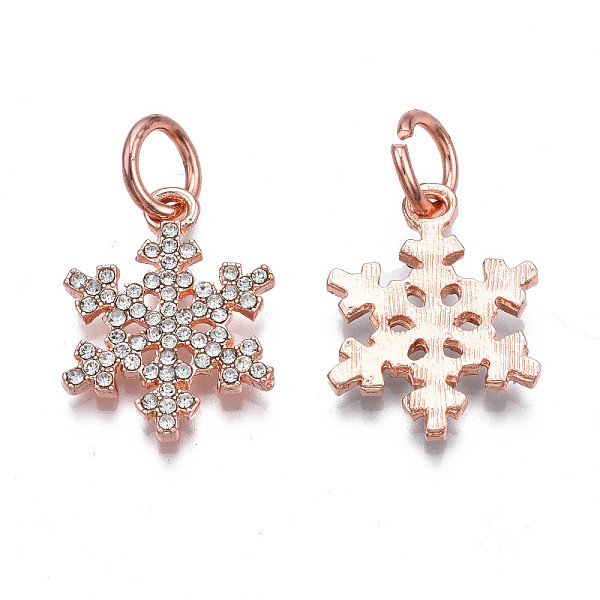 PandaHall Rack Plating Alloy Pendants, with Crystal Rhinestone, Cadmium Free & Nickel Free & Lead Free, Snowflake, Rose Gold, 20.5x15.5x2mm..., Clear
PandaHall Rack Plating Alloy Pendants, with Crystal Rhinestone, Cadmium Free & Nickel Free & Lead Free, Snowflake, Rose Gold, 20.5x15.5x2mm..., Clear