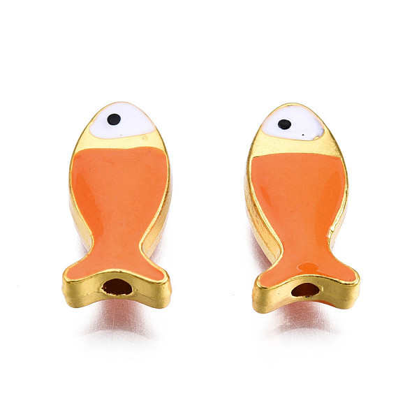 PandaHall Rack Plating Alloy Enamel Beads, Cadmium Free & Lead Free, Fish, Light Gold, Dark Orange, 17x8x4.5mm, Hole: 1.8mm Alloy+Enamel...
PandaHall Rack Plating Alloy Enamel Beads, Cadmium Free & Lead Free, Fish, Light Gold, Dark Orange, 17x8x4.5mm, Hole: 1.8mm Alloy+Enamel...
