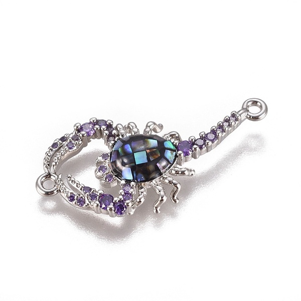 PandaHall Brass Micro Pave Cubic Zirconia Links, with Abalone Shell/Paua Shell, Scorpion, Platinum, 14x31x5mm, Hole: 1.2mm Brass+Cubic...
PandaHall Brass Micro Pave Cubic Zirconia Links, with Abalone Shell/Paua Shell, Scorpion, Platinum, 14x31x5mm, Hole: 1.2mm Brass+Cubic...