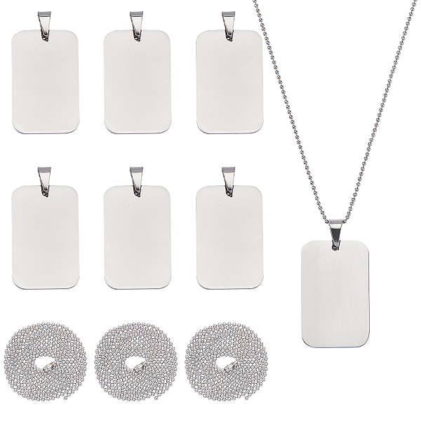 PandaHall Unicraftale DIY Pendant Necklace Making Kits, Including Stainless Steel Ball Chains & Rectangle Tag Pendants, Stainless Steel...
PandaHall Unicraftale DIY Pendant Necklace Making Kits, Including Stainless Steel Ball Chains & Rectangle Tag Pendants, Stainless Steel...
