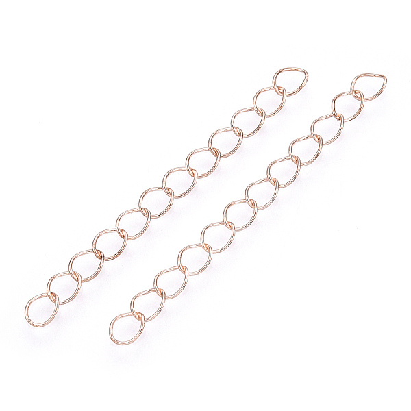 PandaHall Iron Chain Extender, Curb Chains, Nickel Free, Rose Gold, 50mm, Link: 5~5.5x3.5~4x0.5mm Iron
PandaHall Iron Chain Extender, Curb Chains, Nickel Free, Rose Gold, 50mm, Link: 5~5.5x3.5~4x0.5mm Iron