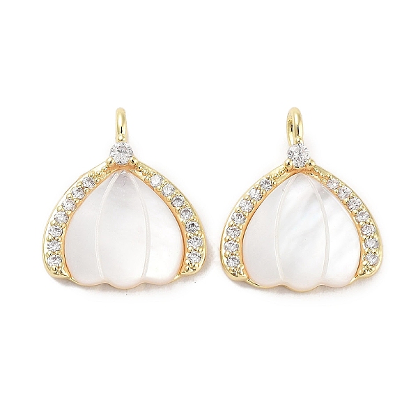 PandaHall Brass Micro Pave Cubic Zirconia Pendants, with Shell, Shell Shape Charms, Real 18K Gold Plated, 15.5x13x3mm, Hole: 2mm Brass+Cubic..., White
PandaHall Brass Micro Pave Cubic Zirconia Pendants, with Shell, Shell Shape Charms, Real 18K Gold Plated, 15.5x13x3mm, Hole: 2mm Brass+Cubic..., White