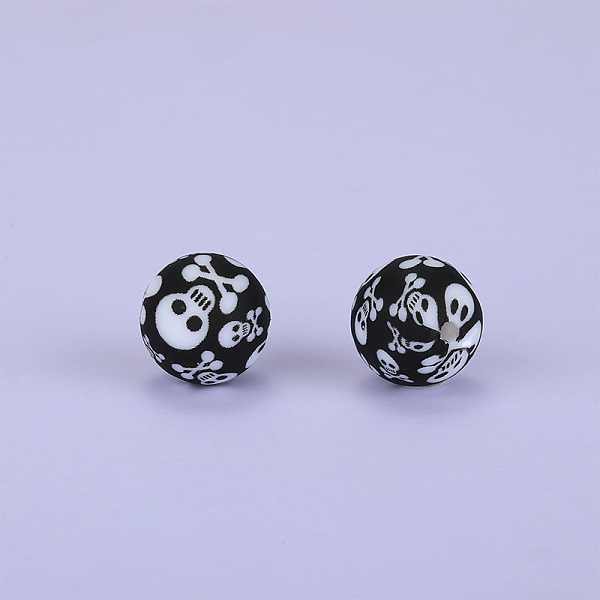PandaHall Printed Round Silicone Focal Beads, Black, 15x15mm, Hole: 2mm Silicone Round Black
PandaHall Printed Round Silicone Focal Beads, Black, 15x15mm, Hole: 2mm Silicone Round Black