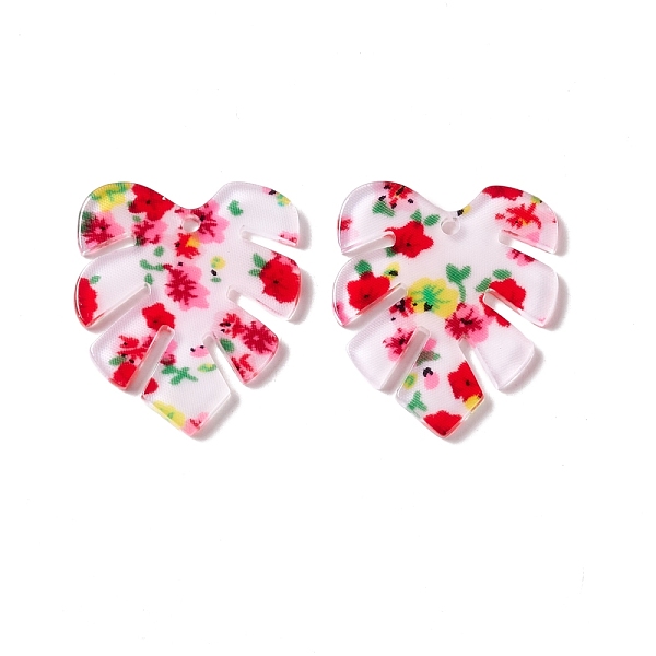 PandaHall Transparent Acrylic Pendants, Monstera Leaf with Flower Pattern, Red, 29.5x26x2mm, Hole: 1.6mm Acrylic Leaf Red
PandaHall Transparent Acrylic Pendants, Monstera Leaf with Flower Pattern, Red, 29.5x26x2mm, Hole: 1.6mm Acrylic Leaf Red
