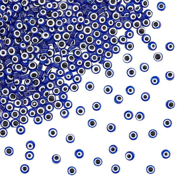 PandaHall DICOSMETIC 400Pcs Evil Eye Resin Beads, Flat Round, Dark Blue, 7.5~8x5~6mm, Hole: 1.8~2mm Resin Flat Round
PandaHall DICOSMETIC 400Pcs Evil Eye Resin Beads, Flat Round, Dark Blue, 7.5~8x5~6mm, Hole: 1.8~2mm Resin Flat Round