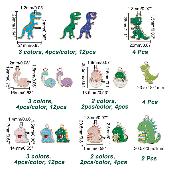 PandaHall CHGCRAFT 48Pcs 16 Style Dinosaur Alloy Enamel Pendant Charms Dinosaur Enamel Pendant Dinosaur Charms for DIY Bracelet Earring..., Multicolor
PandaHall CHGCRAFT 48Pcs 16 Style Dinosaur Alloy Enamel Pendant Charms Dinosaur Enamel Pendant Dinosaur Charms for DIY Bracelet Earring..., Multicolor