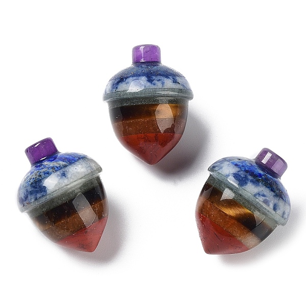 PandaHall Chakra Gemstone Acorn Beads, for Half Drilled Beads, 25.5~26x20~20.5mm, Hole: 1mm Mixed Stone Acorn
PandaHall Chakra Gemstone Acorn Beads, for Half Drilled Beads, 25.5~26x20~20.5mm, Hole: 1mm Mixed Stone Acorn