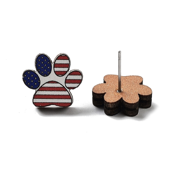 PandaHall Independence Day Wood Stud Earrings, with 304 Stainless Steel Pins, Paw Print, 13x14.5mm Wood Paw Print
PandaHall Independence Day Wood Stud Earrings, with 304 Stainless Steel Pins, Paw Print, 13x14.5mm Wood Paw Print