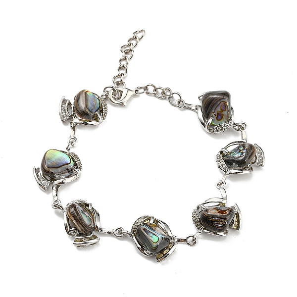 PandaHall Natural Abalone Shell/Paua ShellLink Bracelets, with Brass Findings and Lobster Claw Clasps, Teal, 230x18x10mm Shell Cyan
PandaHall Natural Abalone Shell/Paua ShellLink Bracelets, with Brass Findings and Lobster Claw Clasps, Teal, 230x18x10mm Shell Cyan