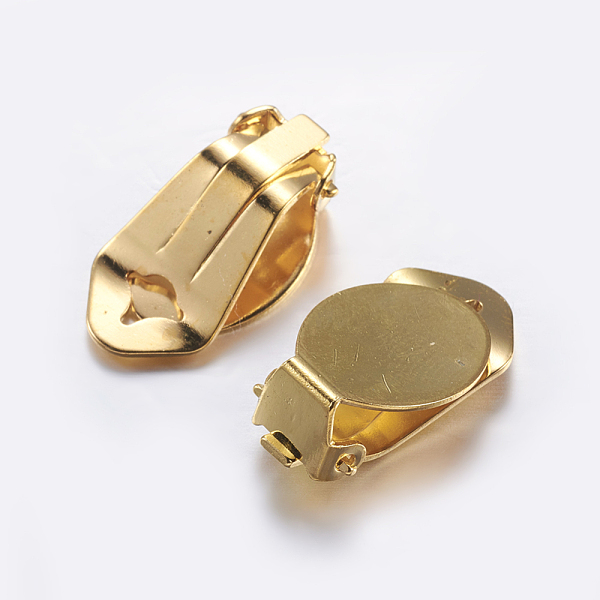 PandaHall Brass Clip-on Earring Settings, with Round Flat Pad, Golden, Tray: 14x11mm, 21x11x7mm Brass
PandaHall Brass Clip-on Earring Settings, with Round Flat Pad, Golden, Tray: 14x11mm, 21x11x7mm Brass
