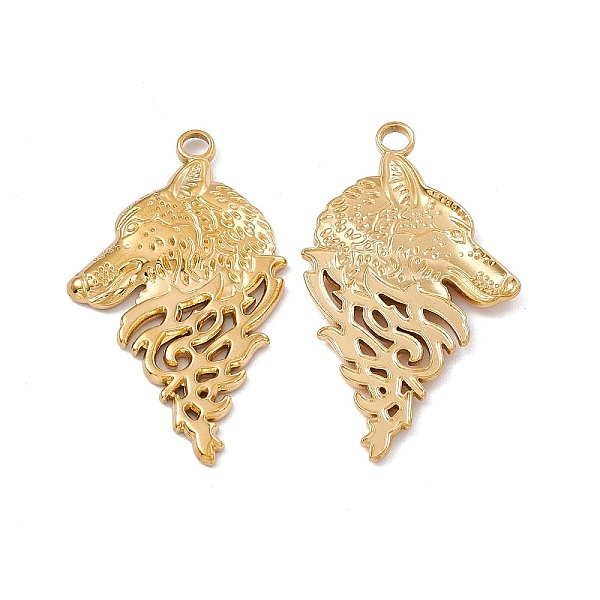 PandaHall Ion Plating(IP) 304 Stainless Steel Pendants, Wolf Head Charm, Real 18K Gold Plated, 38x22x2mm, Hole: 2.5mm 304 Stainless Steel...
PandaHall Ion Plating(IP) 304 Stainless Steel Pendants, Wolf Head Charm, Real 18K Gold Plated, 38x22x2mm, Hole: 2.5mm 304 Stainless Steel...