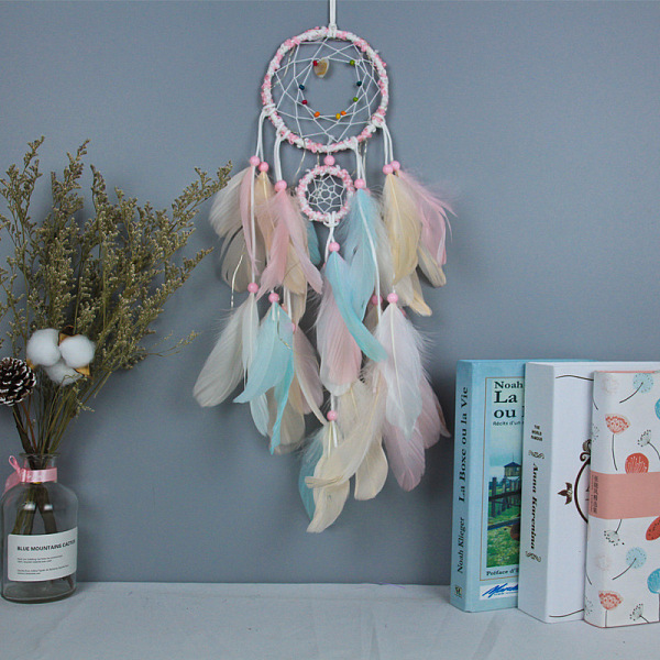 PandaHall Feather Pendant Decoration with Plastic Beaded, Woven Net/Web with Feather, Art Hanging Decors for Garden Window Party, Colorful...
PandaHall Feather Pendant Decoration with Plastic Beaded, Woven Net/Web with Feather, Art Hanging Decors for Garden Window Party, Colorful...