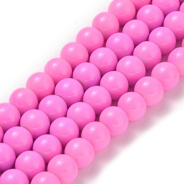 PandaHall Painted Glass Bead Strands, Baking Paint, Round, Hot Pink, 8~8.5mm, Hole: 1.6mm, about 103pcs/strand, 30.12 inch(76.5cm) Glass...
PandaHall Painted Glass Bead Strands, Baking Paint, Round, Hot Pink, 8~8.5mm, Hole: 1.6mm, about 103pcs/strand, 30.12 inch(76.5cm) Glass...