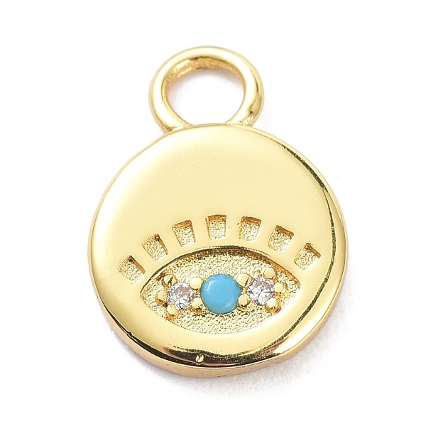PandaHall Brass Micro Pave Cubic Zirconia Pendants, Flat Round with Eye, Golden, 13x9.5x1.5mm, Hole: 3mm Brass+Cubic Zirconia Flat Round
PandaHall Brass Micro Pave Cubic Zirconia Pendants, Flat Round with Eye, Golden, 13x9.5x1.5mm, Hole: 3mm Brass+Cubic Zirconia Flat Round