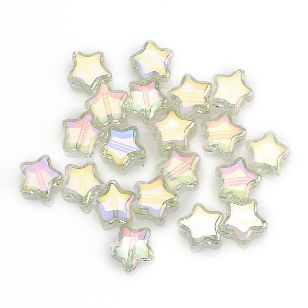 PandaHall Electroplate Glass Beads, AB Color Plated, Star, Pale Goldenrod, 8x4mm, Hole: 1mm Glass Star
PandaHall Electroplate Glass Beads, AB Color Plated, Star, Pale Goldenrod, 8x4mm, Hole: 1mm Glass Star