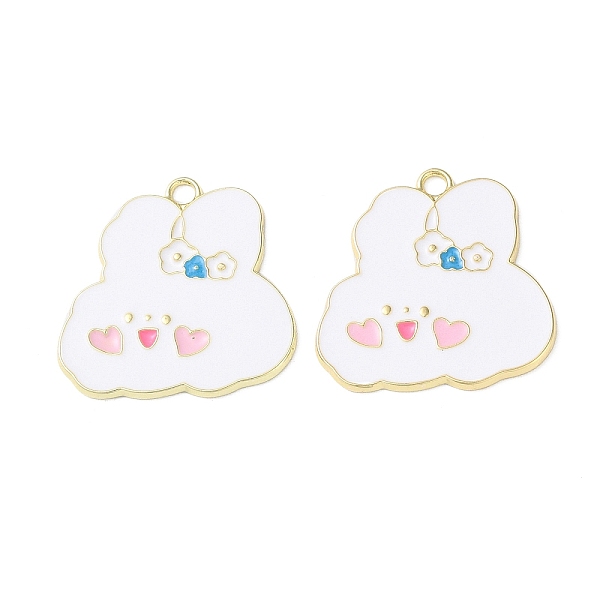 PandaHall Rack Plating Alloy Enamel Pendants, Cadmium Free & Nickel Free & Lead Free, Rabbit Head Charms, Golden, 23.5x23x1.5mm, Hole: 2mm..., White
PandaHall Rack Plating Alloy Enamel Pendants, Cadmium Free & Nickel Free & Lead Free, Rabbit Head Charms, Golden, 23.5x23x1.5mm, Hole: 2mm..., White